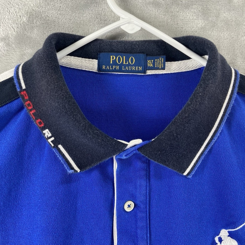 Polo Ralph Lauren Shirt mens XLT Big Pony Logo Big & Tall Short Sleeve Rugby Y2K - Picture 4 of 16